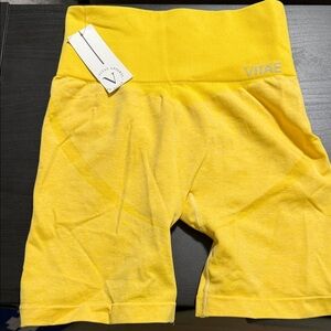 Women's Yellow Athletic Shorts